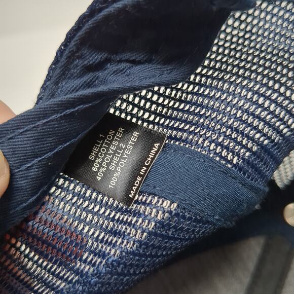 Richardson Snapback Trucker Hat Blue One Size Adjustable Mesh Back Embroidered - Picture 10 of 10